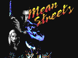 Mean Streets title screen for Commodore 64